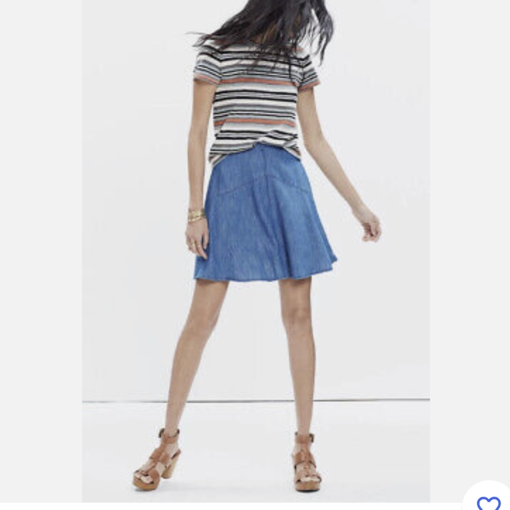 Madewell Piazza Skater Denim Jean Skirt Size 8